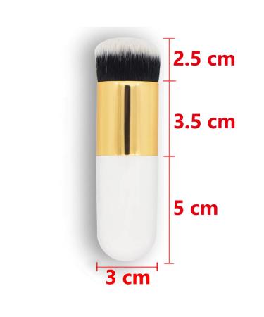 RN BEAUTY 2 PCS Kabuki Brushes Set for Full Coverage Makeup Application - White - Buy Online on GoSupps.com