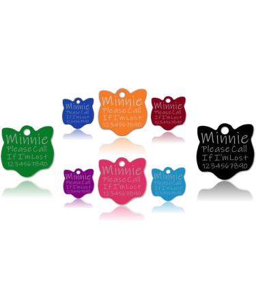 MHS Cat ID Tag Cat Collar with Bell Cat Tags for Pets Engraved ID Tag Personalised Cat Name Tags Customised Cat ID Tags (Red Tag + Red Collar) - Buy Online on GoSupps.com