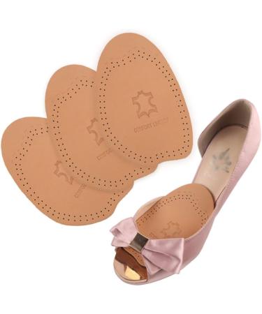 FOMIYES Leather Half Insoles - 3 Pairs Breathable Comfort Cushions for Men and Women - Forefoot Shoe Pads for All-Day Support - Buy Online on GoSupps.com