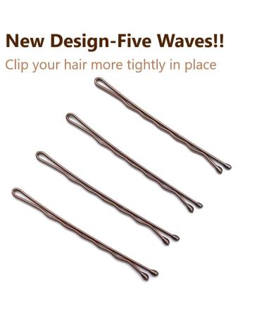 Dofash Professional Hairpins 260 Pieces in Brown 5 cm Octagon Container for Women s Hairstyling - Buy Online on GoSupps.com