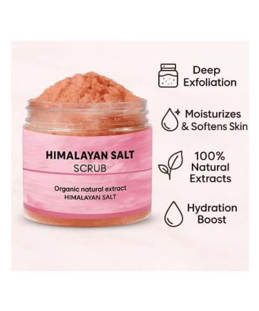 Hydrating Himalayan Salt Body & Facial Scrub Deep-Cleansing Exfoliator That Moisturizes & Softens Skin Gentle Natural Grains for Clear Smooth Skin (All Skin Types) 8 oz - Buy Online on GoSupps.com