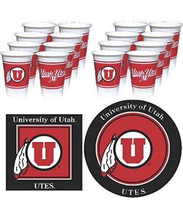 Westrick Paper Co. Utah Utes Party Supplies - Serves 16 (48 pieces) - Buy Online on GoSupps.com