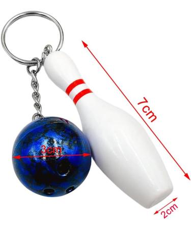 Buy Aweisile Mini Bowling Keychain - 8 Pieces Bowling Pins & Ball Key Trailer - Perfect Gift for Bowling Fans - Buy Online on GoSupps.com