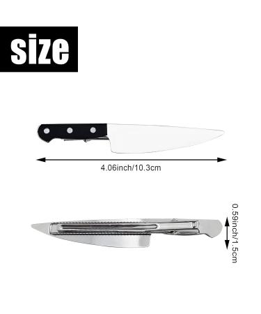 2 Pack Mini Knife Hair Clip - Fashion Punk Hip Hop Acrylic Hair Accessories for Women - Buy Online on GoSupps.com