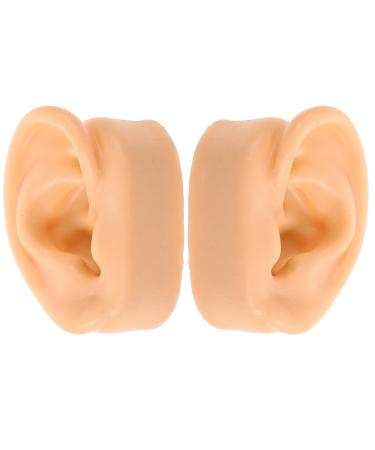 Toyandona 1 pair of realistic ear model Halloween-ear-intelligence ear stroke platform False human ear simulation of the human ear false ear peel gel body