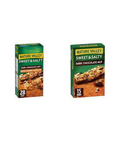 Nature Valley Sweet & Salty Granola Bars Variety Pack & Sweet & Salty Dark Chocolate Nut Granola Bars 15 Count