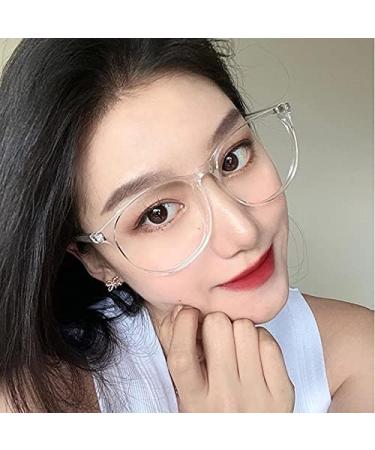 Shop Anti Blue Light Round Glasses for Men & Women - Transparent Computer Eyewear (Black) | Protect Your Eyes - Buy Online on GoSupps.com