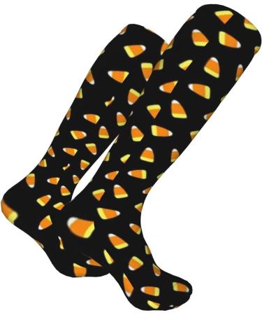 Shop Candy Corn Schwarz Halloween Compression Socks for Men & Women - 15-20 mmHg Circulation Support for Running & Cycling - Buy Online on GoSupps.com