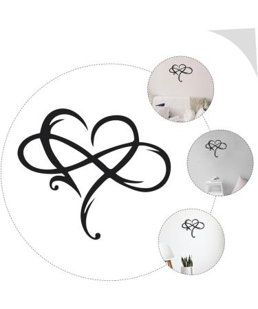 Cabilock 1pc Iron Pendant Plaque Heart Wall Decor Rustic Home Decor Room Loving Heart Shaped Pendant Black 40.00X33.00X0.20CM - Buy Online on GoSupps.com