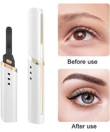 dijiusidy Heating Eyelash Curler Electric Styling Makeup Anti-scald Eyelashes Curling Portable Travel Pocket Lashes Make Up White - Buy Online on GoSupps.com