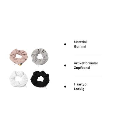 Rapoyo 4-Piece Colorful Hair Ties with Zipper Bag | Stylish Scrunchies & Elastic Hair Bands for Women & Girls - Perfect Ponytail Accessories - Buy Online on GoSupps.com