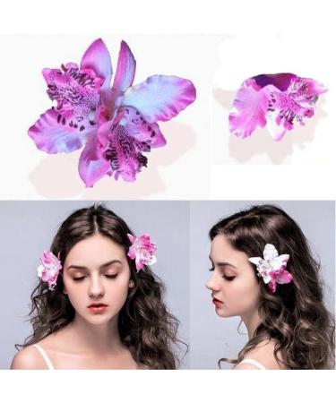 12PCS Double Chiffon Orchid Flower Hair Clips Hawaii Flower Slide Alligator Clip Wedding Party Bridal Hairclips Hair Pins Barrette Hairpieces Beach Wear Accessories(Color Random) - Buy Online on GoSupps.com