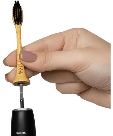 MABLE Bamboo Electric Toothbrush Heads - Compatible with Philips Sonicare | 4 Soft Plant-Based Replacement Heads for Adults - Buy Online on GoSupps.com