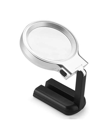Magnifying Glass Led Lighted Hands Free Magnifying Glass with Light Stand - 3X 4.5X Large Portable Illuminated Magnifier for Reading Inspection Soldering Needlework Repair Hobby & Crafts Better
