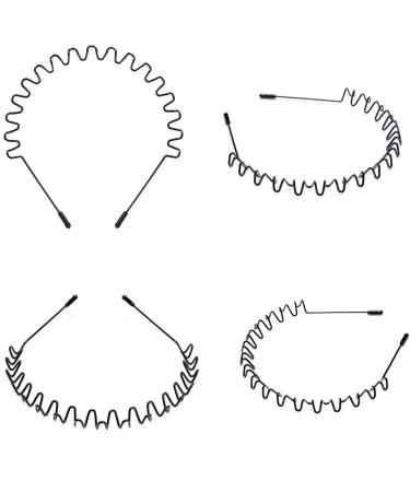 WantGor Metal Headbands 2 Pack - Fashion Unisex Black Hairband Set - Buy Online on GoSupps.com