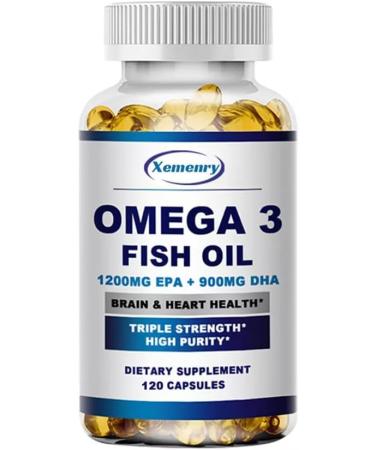 Omega 3 Fish Oil Capsules 7594mg (120 Capsules) with EPA and DHA - 3X Stronger Maximum Potency - Buy Online on GoSupps.com