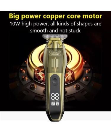 Professional Hair Clippers for Men | Rechargeable Electric Trimmer with LED Screen | Washable & Powerful Steel Cutter Head (Brown - Buy Online on GoSupps.com