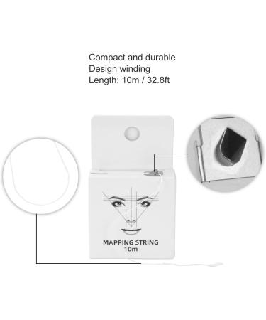  TMISHION Set of 3 pre-inked 10m x 15m eyebrow mapping measuring cords (Black/White/Pink) - Buy Online on GoSupps.com
