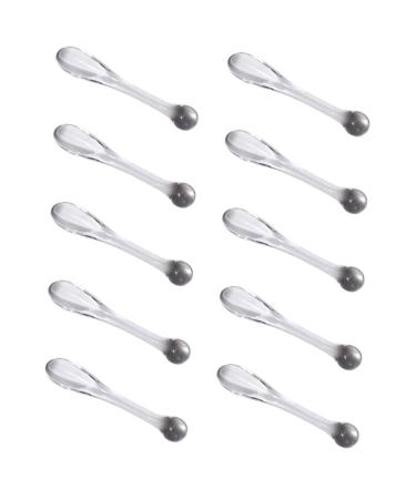 Angoily Lot De 10 Mini Spatules Transparentes Pour Cr me Contour Des Yeux Outils D application Cosm tiques Pour Femmes Adapt s Aux Soins Du Visage Et Usage Voyage