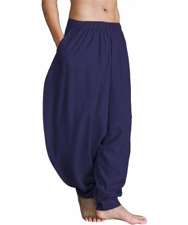 CLANMILUMS Men's Casual Navy Harem Pants - Boho Hippie Style - Buy Online on GoSupps.com