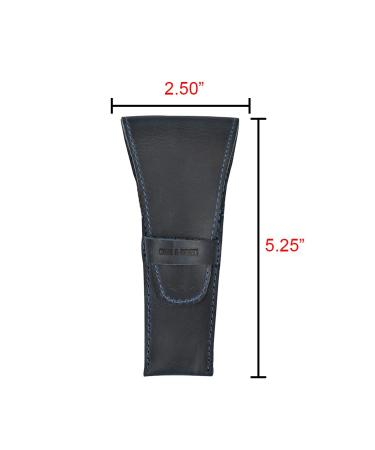 Handmade Leather Safety Razor Case - Slate Blue | Shaving Accessories & Personal Care Essentials | 101 Year Warranty | Hide & Drink - Buy Online on GoSupps.com