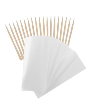 Minkissy 1 set of wax strips for hair removal depilatory wake towels disposable wax stripes wax strips and sticks flat head wax wax wet wiper combination waxed paper wood