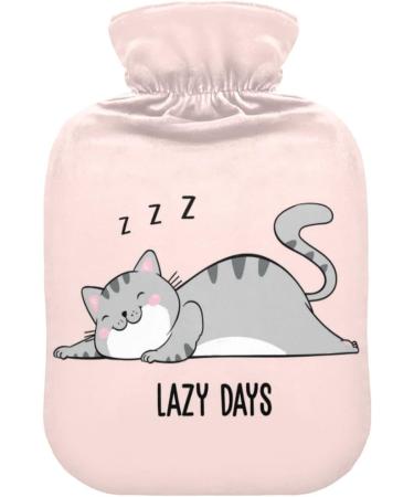 NAANLE Lazy Cat 2L Transparent Hot Water Bottle - Bed & Hand/Foot Warmer for Pain Relief & Heat Therapy - Buy Online on GoSupps.com
