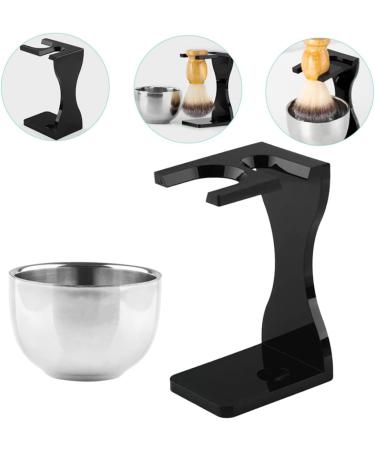 Minkissy 3-Piece Wet Shaving Set - Stainless Steel Razor Stand Shaving Brush Holder & Bowl - Perfect Gift for Men - Buy Online on GoSupps.com