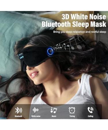 Sleep Mask with Bluetooth Headphones - 3D Blackout Eye Patches | Ultra-Thin Stereo Speakers & White Noise for Side/Back Sleepers | Perfect Travel Gift for Women & Men - Buy Online on GoSupps.com