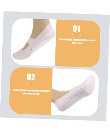 Beaupretty 1 Pair Plantar Gel Heel Sleeves Silicone Arch Silicone Heel Protector Silicone Gel Sock White Men and Women Sole of Foot - Buy Online on GoSupps.com