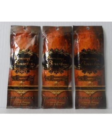 3 Packets Ultimate Bronzing Bourbon Black Bronzer Tanning Lotion .75 oz.