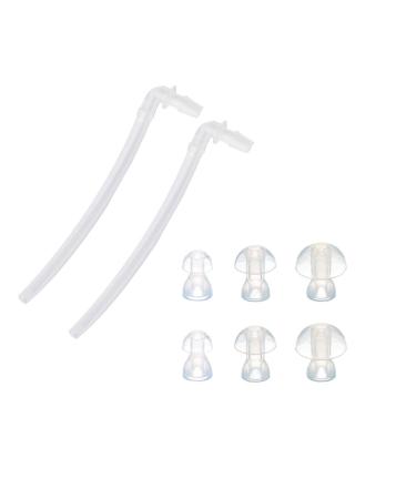 2 x Universal Sound Tube + 6 x Ear plugs /eartips /domes for BTE Hearing Aids