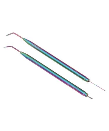 Eyelash Lift Separator Tool Comfortable Grip Tail Comb Metal Lash Lift Rods Stainless Steel for Beauty Salon (Colorful)