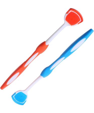 Buy Healvian 10 STK Professional Tongue Cleaning Brush | Fresh Breath & Oral Care Tools - Blue & Orange | International Shipping Available - Buy Online on GoSupps.com