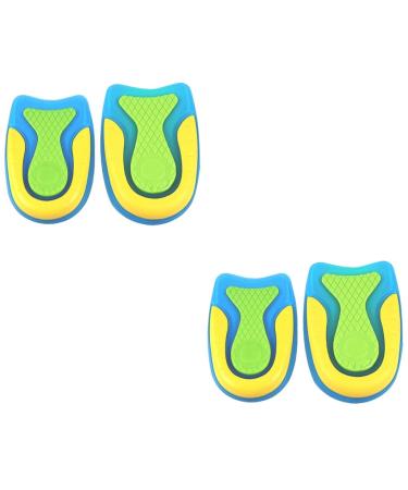 Healvian 4 Pairs Plantar Insoles Comfort Heel Cup Heel Supports Silicone Heel Cup Plantar Heel Cup Shoe Insoles Orthotic Insoles Silicone Gel Gelt High Elasticity Men and Women