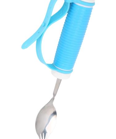 Eating Aid Spoon Portable Adaptive Aid Fork Non Slip 2 in 1 Spoon for People with Hand Cramps Deformed Fingers Trembling Fingers The Elderly - Buy Online on GoSupps.com