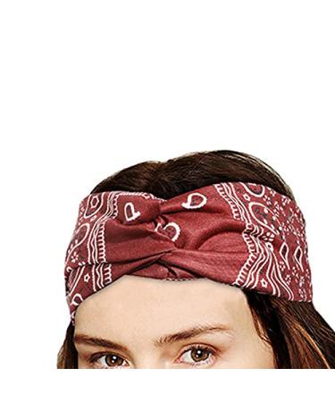 Mengloo Women s Wide Knot Printed Elastic Yoga Hairband - Stylish Sports Turban Twist Headband for Girls - International Shipping Available - Buy Online on GoSupps.com