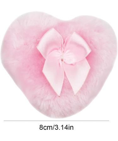Powder Puff for Body Heart Shape Powder Puff | Washable Long-haired Powder Puff for Face Cleaning Soft Makeup Powder Puff for Babies Pink - Buy Online on GoSupps.com
