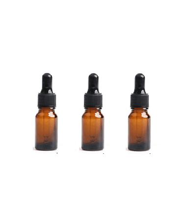 3PCS 5ml Attar Bottle Empty Glass Essence Oil Bottle with Glass Dropper Suitable for Aromatherapy Essential Oils (5ML)