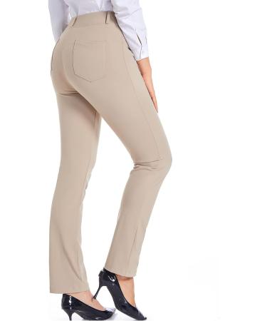 HARTPOR Women's Yoga Dress Pants - Stretchy Business Casual Slacks with Pockets - X-Large Khaki (31 Inseam) - Buy Online on GoSupps.com