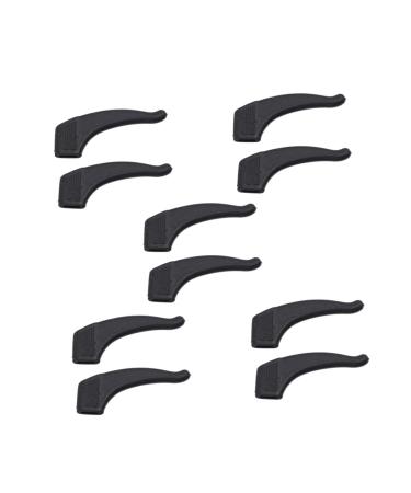 Gleavi 5 pairs slipproof glasses ear pads hook for glasses brake glasses ear holes ear pads sunglasses ear pads glasses holder glasses holder glass handles Sport accessories black 3.6x1.6cm