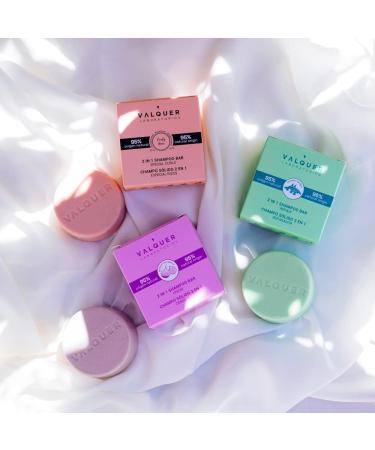 Valquer Laboratorios - 2 in 1 solid shampoo repairer (shampoo and conditioner) - 95% natural ingredients - Damaged hair - Vegan - Protects and repairs - 70 Gr - Buy Online on GoSupps.com