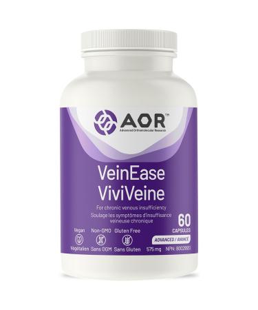 AOR - VeinEase 60 Capsules - Venease for Varicose Veins Support Supplement Leg and Veins - Vitis Vinifera L and Diosmin Hesperidin Supplement - Leg Swelling Relief - Poor Circulation in Legs and Feet