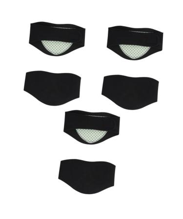 Inoomp 6 STK Breaking Gift Black Selbstw rmungen Neckenpchungen Nacktschutz Heating Pillow Magnetic Halskrope Neck Protection collar cervical vertebrae bracket strap 52x10x0.5cmx3pcs Schwarzx3st