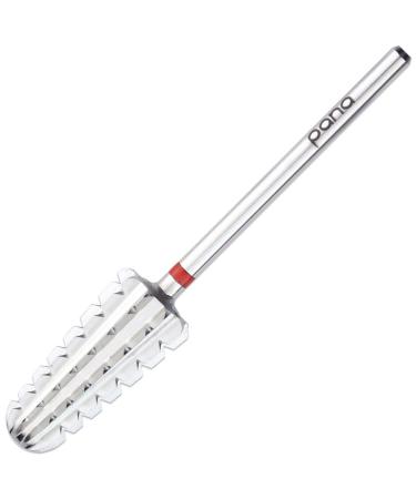 PANA Nail Carbide Volcano Bit - Two Way Rotate use for Both Left and Right Handed - Fast remove Acrylic or Hard Gel - 3/32 Shank - Manicure  Nail Art  Drill Machine (3x Coarse  Silver) 3X Coarse Silver