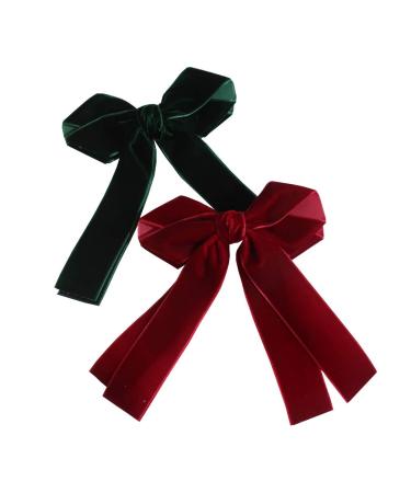 Buy Velvet Hair Bows Alligator Clips - Stylish Hair Accessories for Girls & Women | 2 Pack - Buy Online on GoSupps.com
