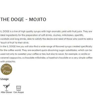 Il Doge Mojito 70cl Cocktail Mixers Syrup - Buy Online on GoSupps.com