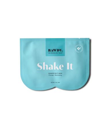 BAWDY Shake It - Marine Algae Beauty Mask for Your Butt - Firming + Illuminating Mask for Your Behind - 2 Sheets  One for Each Cheek - Clean Beauty Mask for Your Butt (2 Sheets - Single-Use)