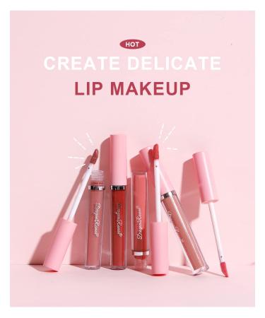 MIESCHER 2Pcs Lip Liner and Lipstick Set - Velvety Matte Liquid Lipstick & Nude Lip Liner Pen | Long Lasting, Waterproof, High Pigmented Makeup for Women - Buy Online on GoSupps.com