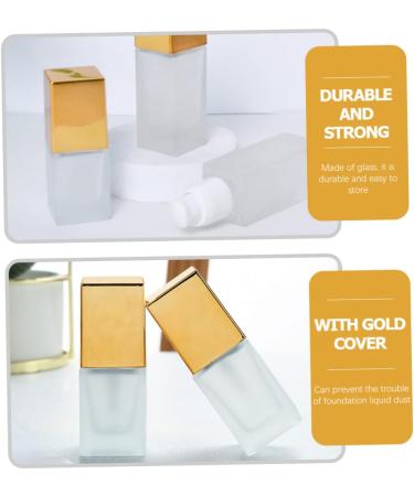 Beavorty 16 pcs Square Liquid Foundation Bottle Frosted Glass Foundation Pump Bottle Vial As Shownx4pcs 10.5x3.2cmx4pcs - Buy Online on GoSupps.com